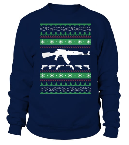 AK 47 Ugly Christmas Sweaters Sweatshirt Teezily