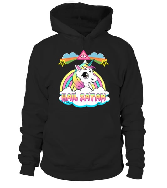 Unicorn hail satan hoodie on sale