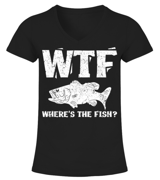 Fishing Dad-WTF Where's The Fish Men's Funny Fishing T-Shirt - T-shirt