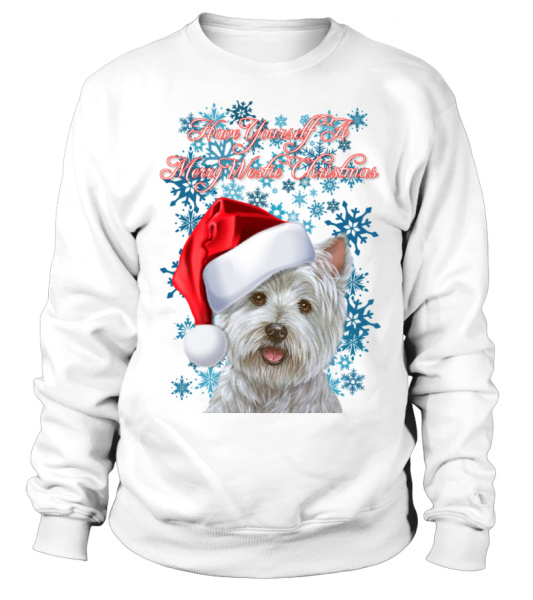 Westie christmas sweater top