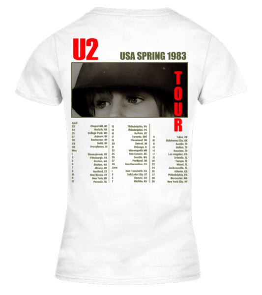 U2 war tour t shirt 1983 best sale