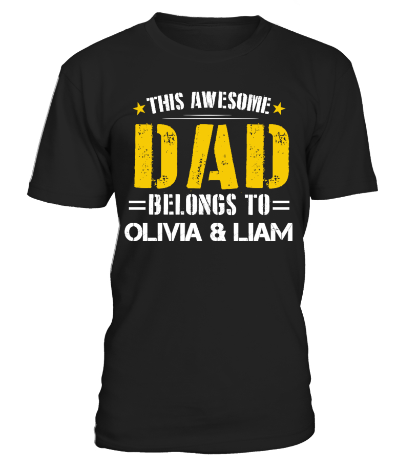Fathers Day Awesome Dad - Custom Shirt Unisex Tshirt