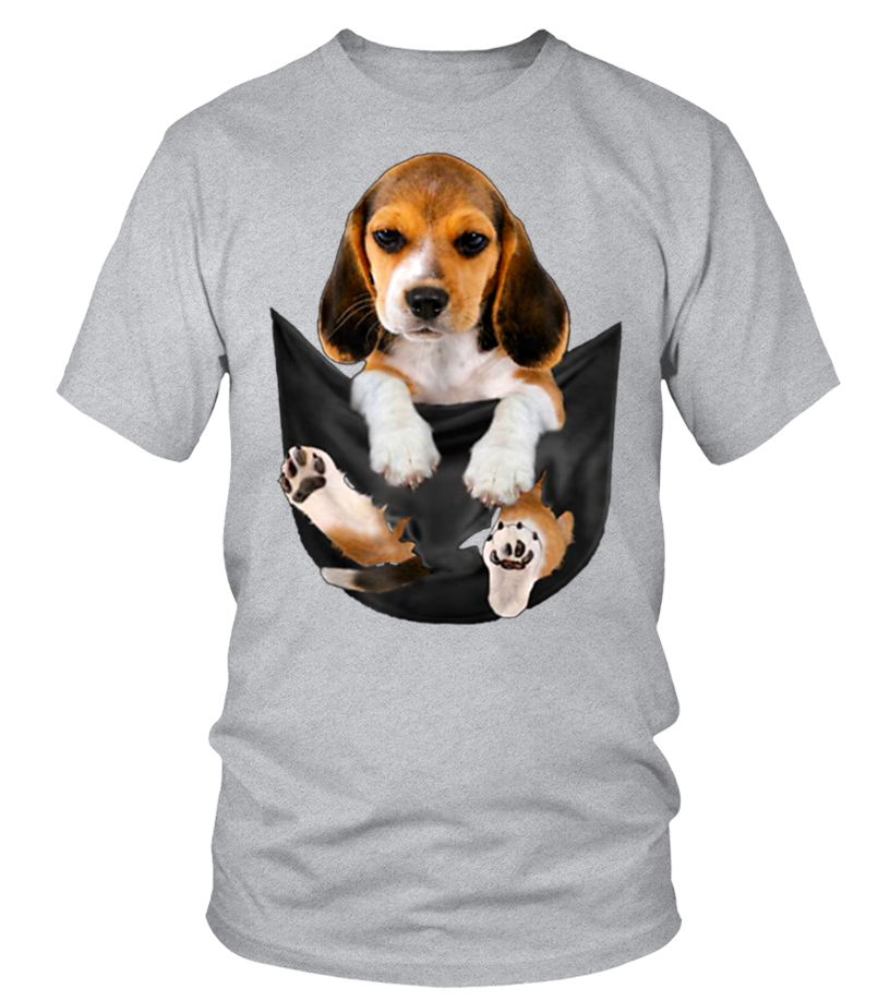 Dog Tshirt - Beagle In Pocket tshirt dog lover cute gift funny | La  Reference des Vêtements et Accessoires Personnalisés.