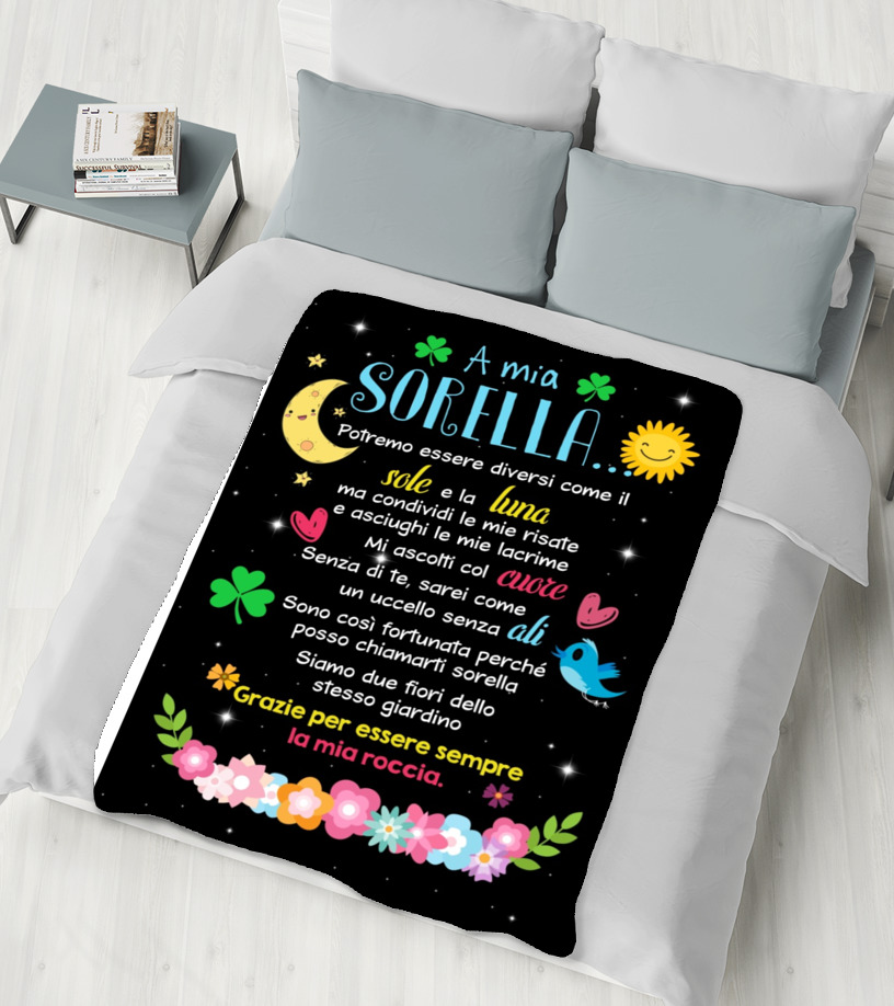 1 Coperta Comoda E Morbida, Regalo Per Sorella, Regalo Di Compleanno Per  Sorella, Coperta Blu Per Sorella (quattro Dimensioni)