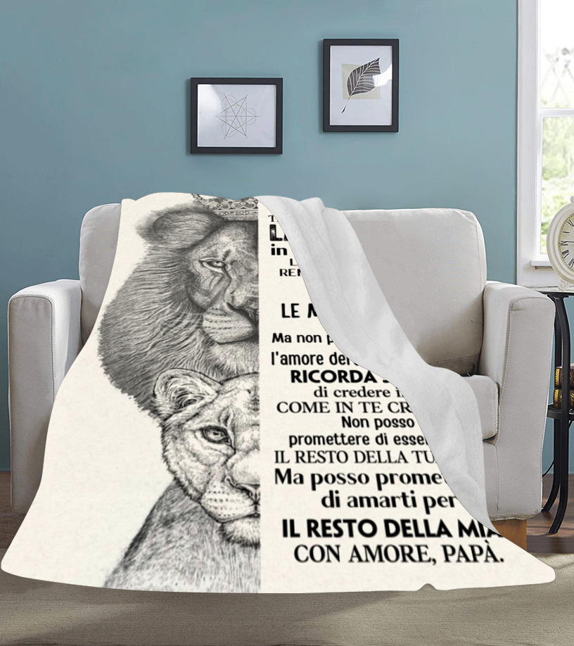 Plaid con Dedica Personalizzabile - Papà - Grazie per avermi donato le cose  più importanti - TVB - [Nome ] - Coperta con frasi - Festa Papa' Plaid -  T-shirteria