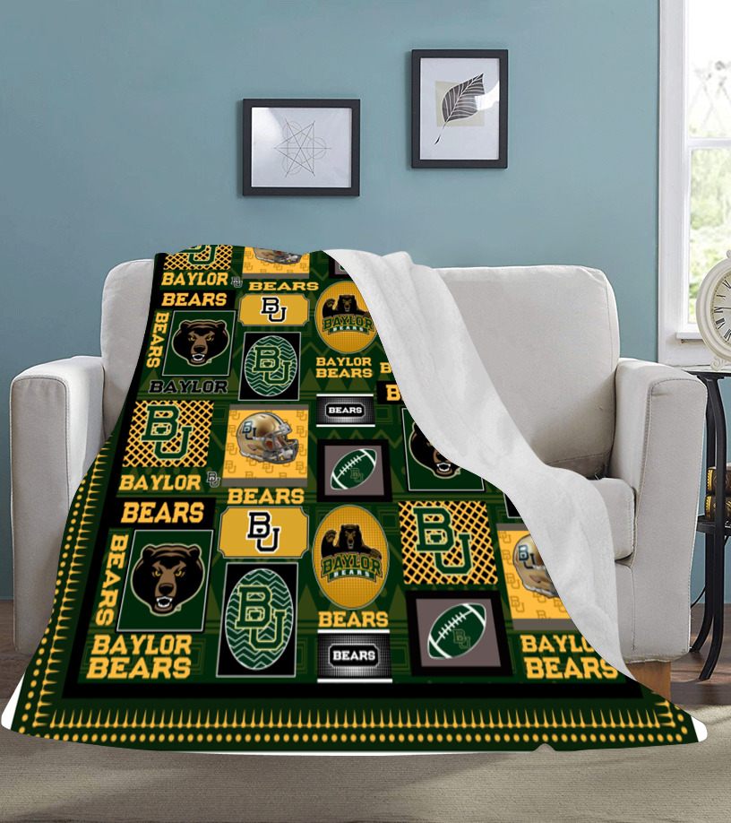 NCAA Baylor Bears Sherpa Fleece Blanket University Football Fan