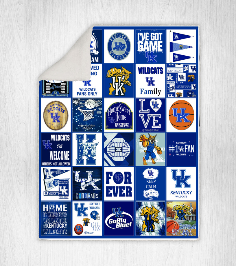 Kentucky Allover Collegiate Fleece Fabric