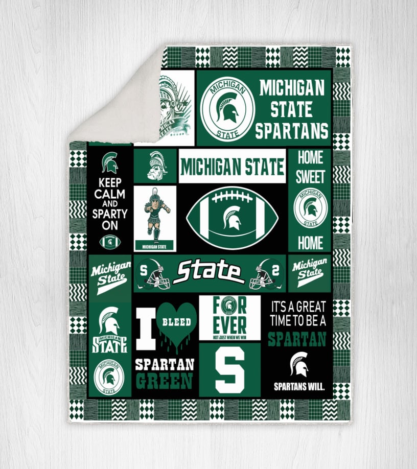 Michigan state best sale fleece blanket