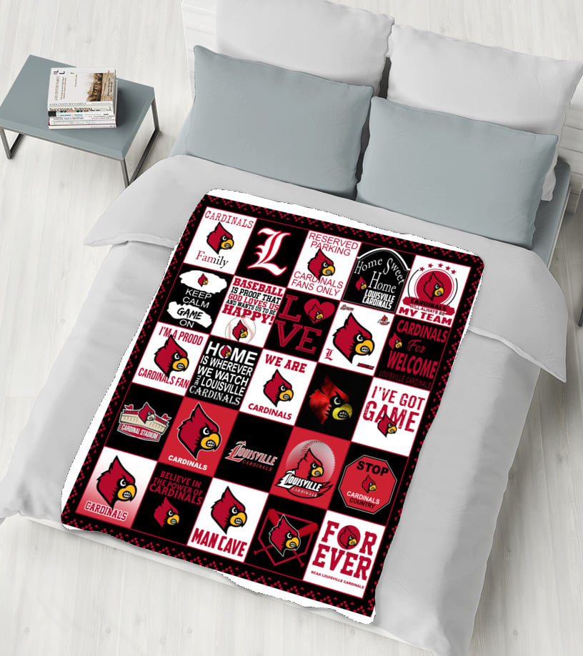 Coperta - NCAA University of Louisville Cardinals Sherpa Fleece Blanket 001