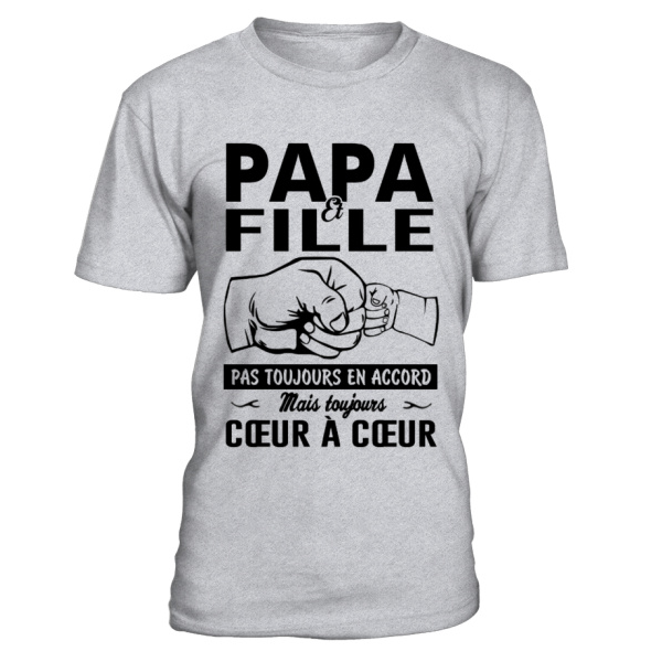 t shirt personnalisé papa et fille