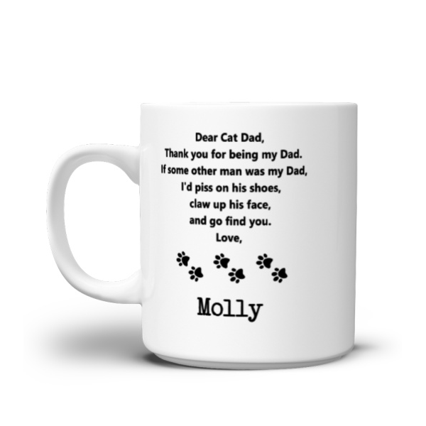 Dear Cat Dad Mug Mug Teezily