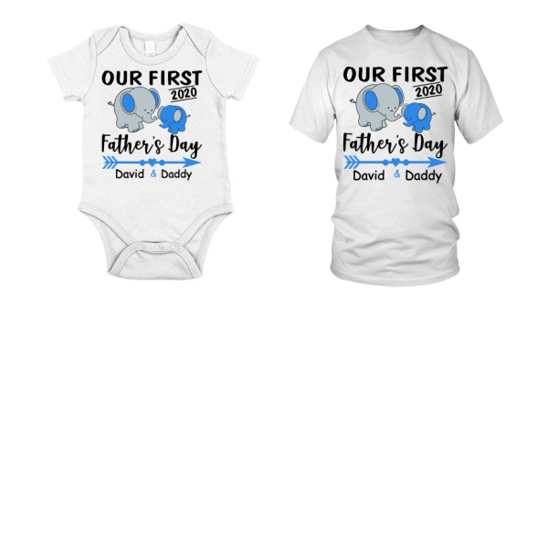 daddys first fathers day onesie